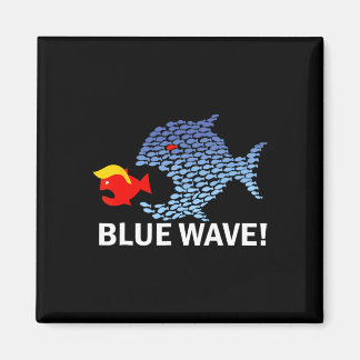 Aimant Vague Bleue 2024 Drôle Gros Poisson Mange Petit Po