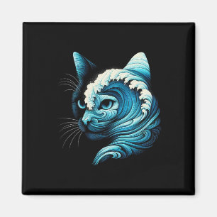 Aimant Vague Bleue De Chat Dames Bleu Chats Vague Pour Ka