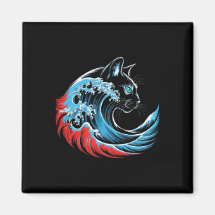Aimant Vague De Chat Bleu Pour Kamala 47 Drôle Chat Ladie