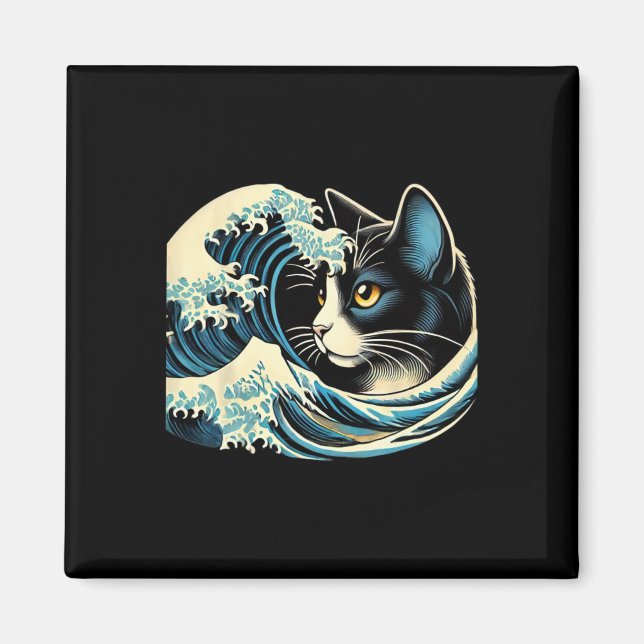 Aimant Vague De Chats Bleus Pour Kamala Funny Vague Bleue (Devant)