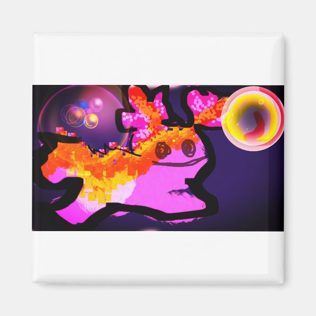 Aimant vague de plaisir axolotale rose (Devant)
