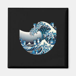 Aimant Vague Mignonne De Chats Bleus Pour Kamala Funny 1