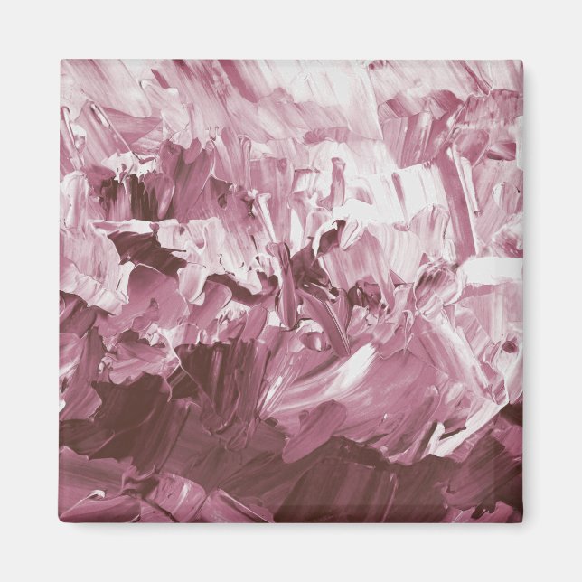 Aimant Vagues Abstraites de peinture à prune (Devant)