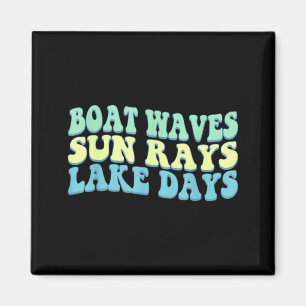 Aimant Vagues de bateau rayons de soleil jours de lac drô
