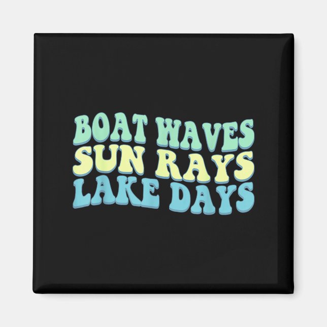 Aimant Vagues de bateau rayons de soleil jours de lac drô (Devant)