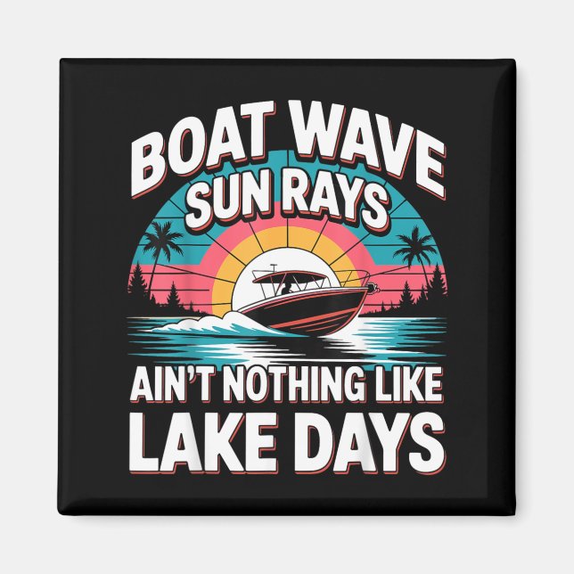 Aimant Vagues de bateau, rayons de soleil, rien ne vaut l (Devant)