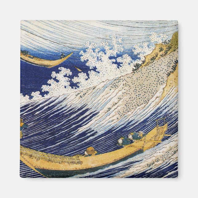 Aimant Vagues de l'océan, chef-d'œuvre de Katsushika Hoku (Devant)