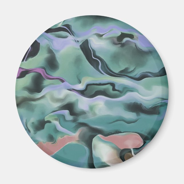Aimant Vagues En Harmonie Acrylique Pour L'Art Abstrait (Devant)