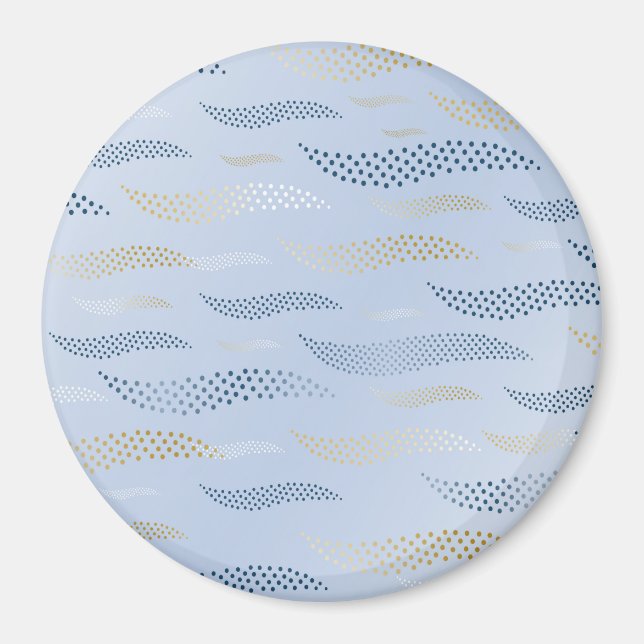 Aimant Vagues Tigre (motif stylisé) 4 (Devant)
