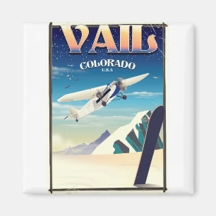 Aimant Vail Colorado affiche de voyage vintage
