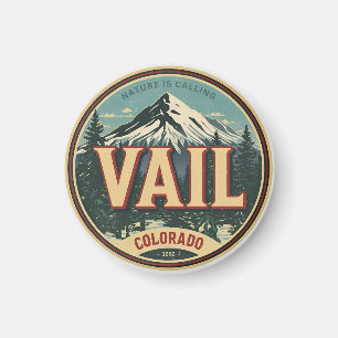 Aimant Vail colorado vintage ski extérieur hiver neige