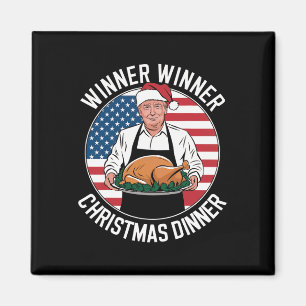 Aimant Vainqueur de Trump Dîner de Noël Père Noël A