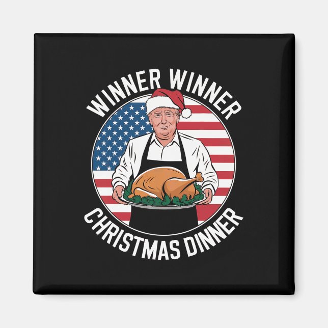 Aimant Vainqueur de Trump Dîner de Noël Père Noël A (Devant)