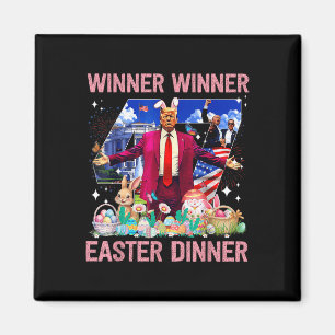 Aimant Vainqueur Dîner de Pâques Trump Bunny Hunt Eggs Ha