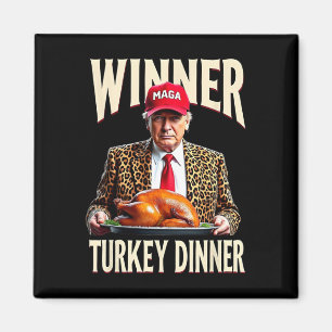Aimant Vainqueur du dîner Turquie Dîner Drôle Trump