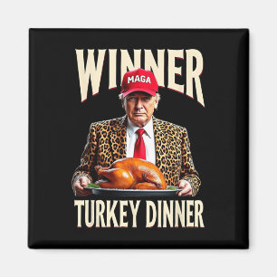 Aimant Vainqueur du dîner Turquie Dîner Drôle Trump