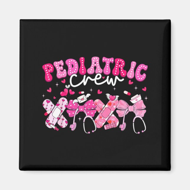 Aimant Valentine Pediatric Crew Xoxo Nurse Coquette Bow P (Devant)