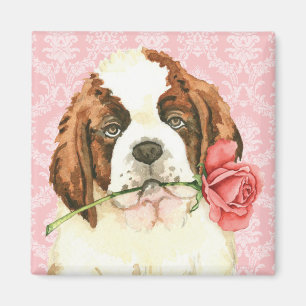 Aimant Valentine Rose St. Bernard