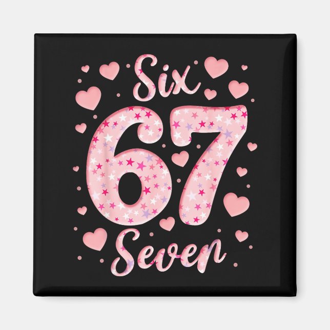 Aimant Valentine’s Day 67 Meme Filled With Hearts Funny S (Devant)