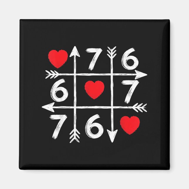 Aimant Valentine’s Day 67 Six Seven Meme Love Heart Coupl (Devant)