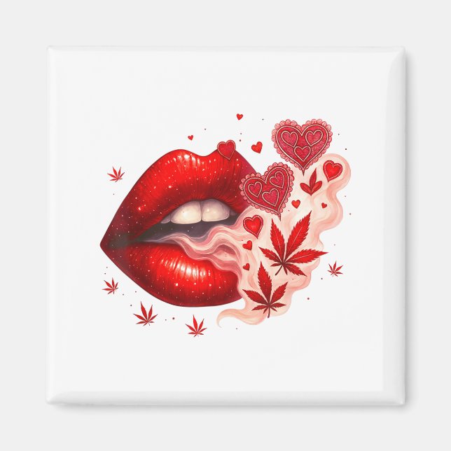 Aimant Valentine’s Day Weed Lover Stoner Babe  (Devant)