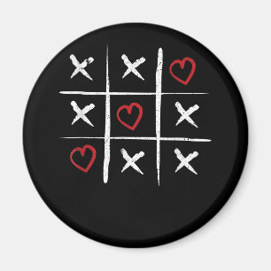 Aimant Valentine Tic Tac Toe Hearts Valentines Day Valent