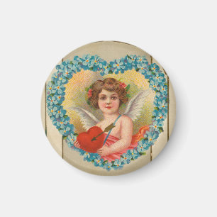 Aimant Valentine vintage, Stecher Litho Company, vers 191