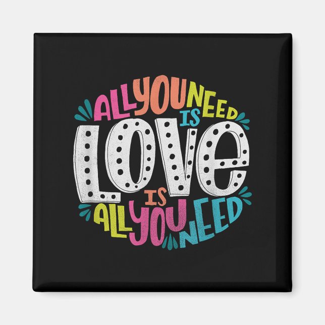 Aimant Valentine's Day Product - All You Need Is Love  (Devant)