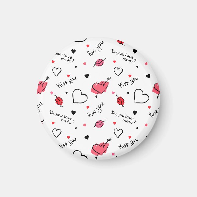 Aimant Valentine's Hearts Arrow sans couture (Devant)