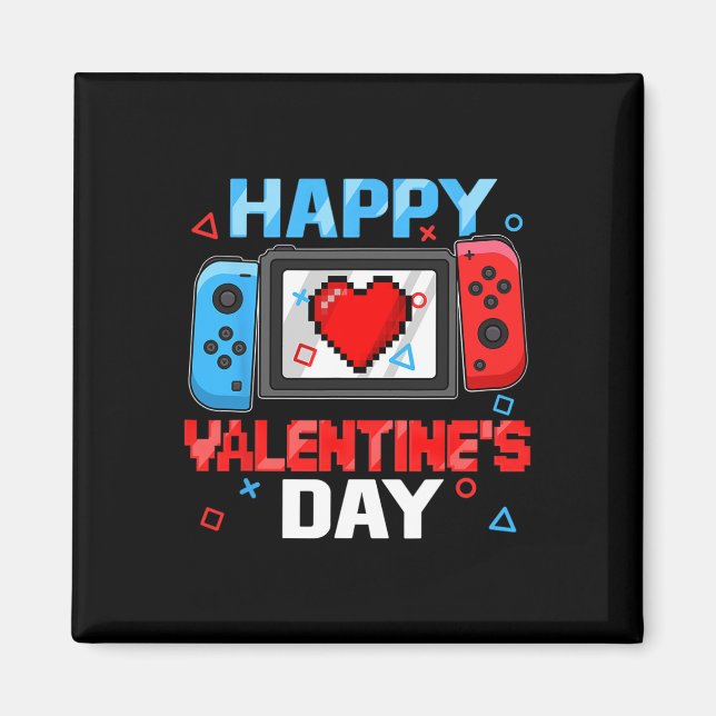 Aimant Valentines Jour Contrôleur Vidéo Jeu Coeur Garçon  (Devant)