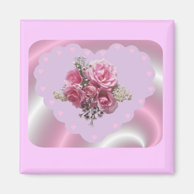 AIMANT VALENTINES PURPLE SWIRL HEART (Devant)