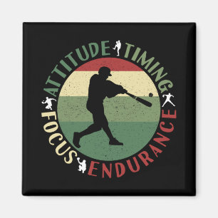 Aimant Valeurs de l'équipe de baseball motivationnel