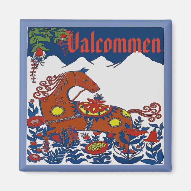Aimant Valkomen, Suède, modifier le texte (Devant)