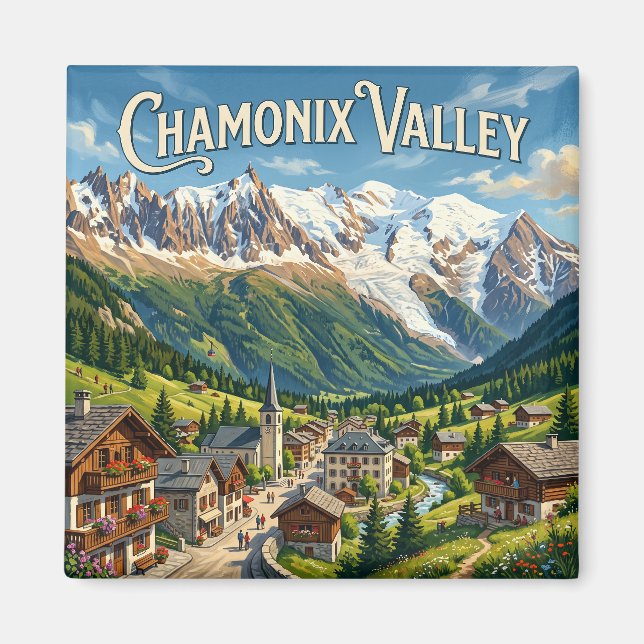 Aimant Vallée de Chamonix France (Devant)