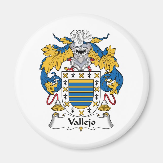 Aimant Vallejo Family Crest (Devant)