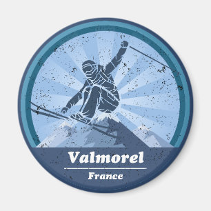 Aimant Valmorel Station de ski - Skieur