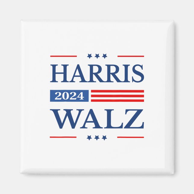 Aimant Valse 2024 Kamala Harris 2024 Tim Waltz 2024 Usa F (Devant)