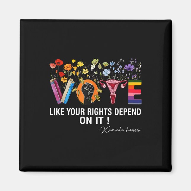 Aimant Valse Voter Comme Vos Droits Dépendent De Elle Fém (Devant)