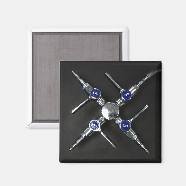 Aimant Valves à gaz de laboratoire sur banc de laboratoir (Recto/Verso)