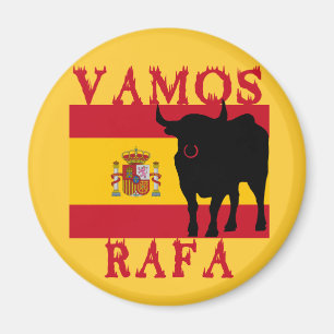 Aimant Vamos Rafa avec le drapeau de l'Espagne