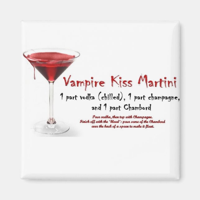 Aimant Vampire Kiss Martini Drink Recette (Devant)
