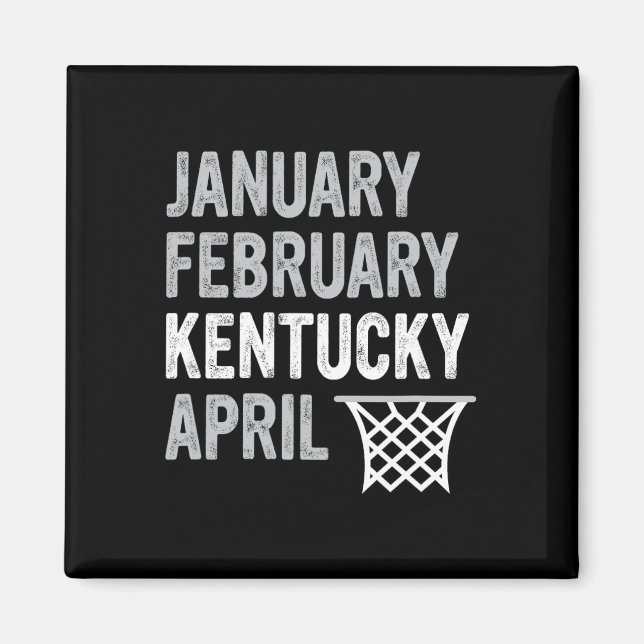 Aimant Van de basket-ball - Janvier Février Kentucky Avri (Devant)