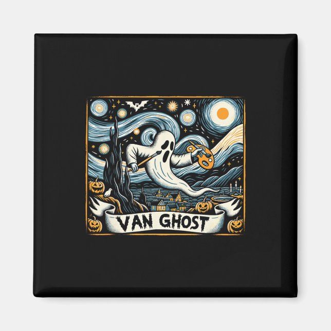 Aimant Van Ghost Professeur d'Art Halloween 1 (Devant)