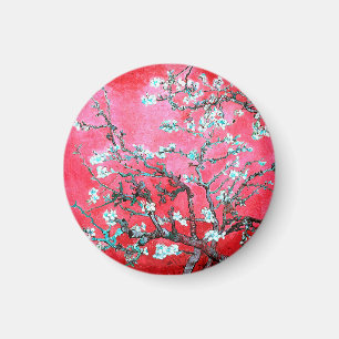 Aimant Van Gogh Almond Blossoms Rouge bleu