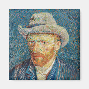 Aimant Van Gogh - Autoportrait au chapeau de feutre gris