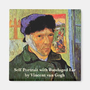 Aimant Van Gogh ; Autoportrait avec l'oreille bandée