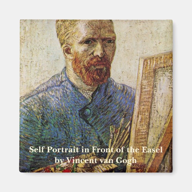 Aimant Van Gogh Autoportrait devant Easel (Devant)