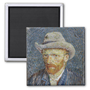 Aimant Van Gogh Autoportrait Gris Sens Casquette Peinture