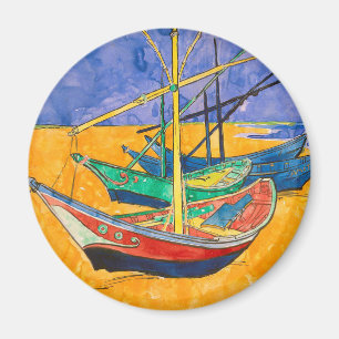 Aimant Van Gogh Bateaux Plage impressionniste