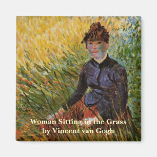 Aimant Van Gogh; Femme assise dans l'herbe, Beaux-arts vi